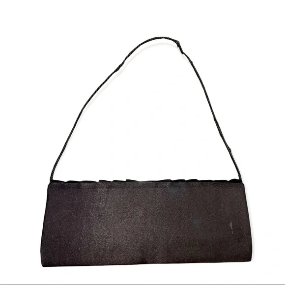 Black Ruffle Clutch - Picture 2 of 3